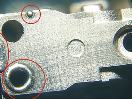 <a href='http://www.100ek.cn/product/3.htm' class='text_a'>模具激光焊機(jī)</a>修復(fù)模具效果